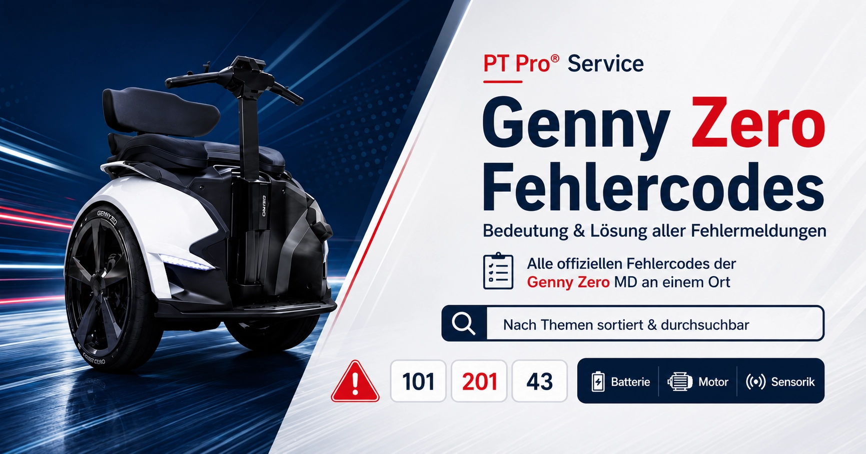 Genny Zero Fehlercodes – Übersicht bei PT Pro®