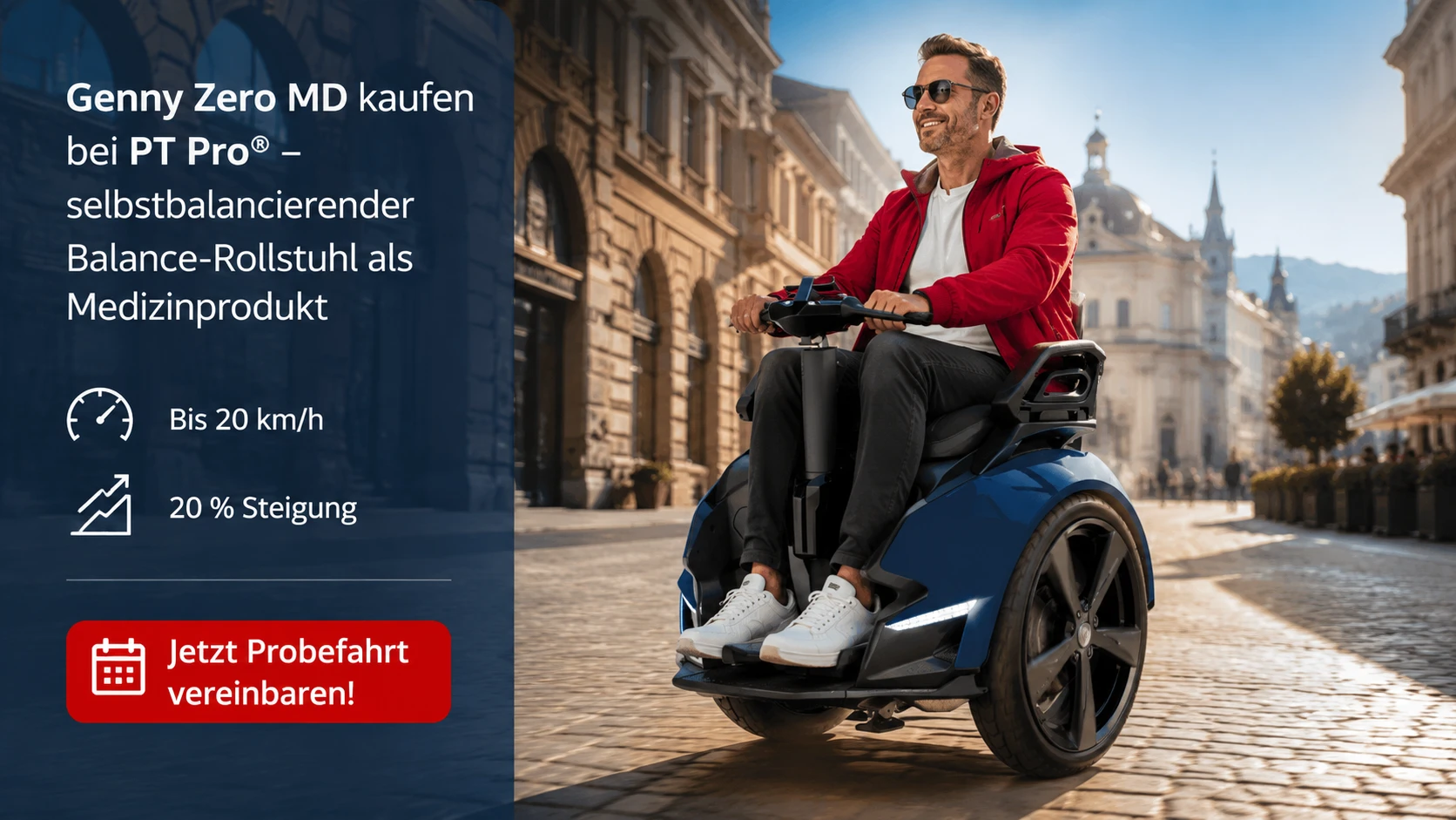 Genny Zero MD – selbstbalancierender Balance-Rollstuhl bei PT Pro®