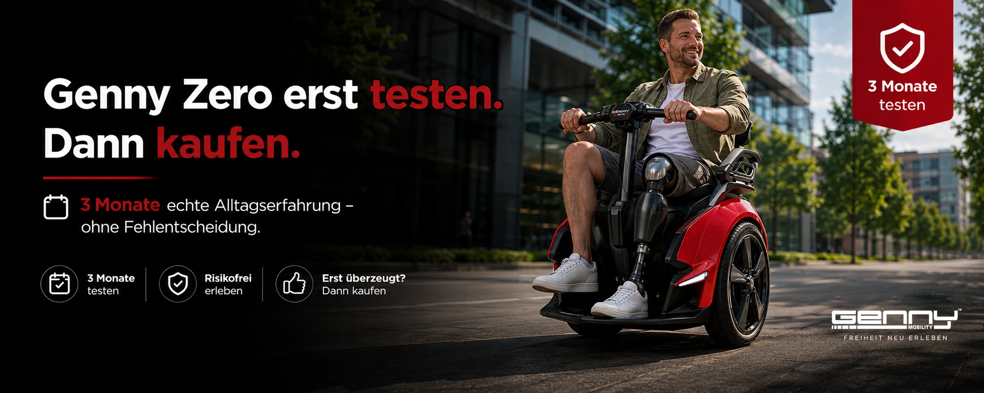 Genny Zero Balance-Rollstuhl im Alltag testen