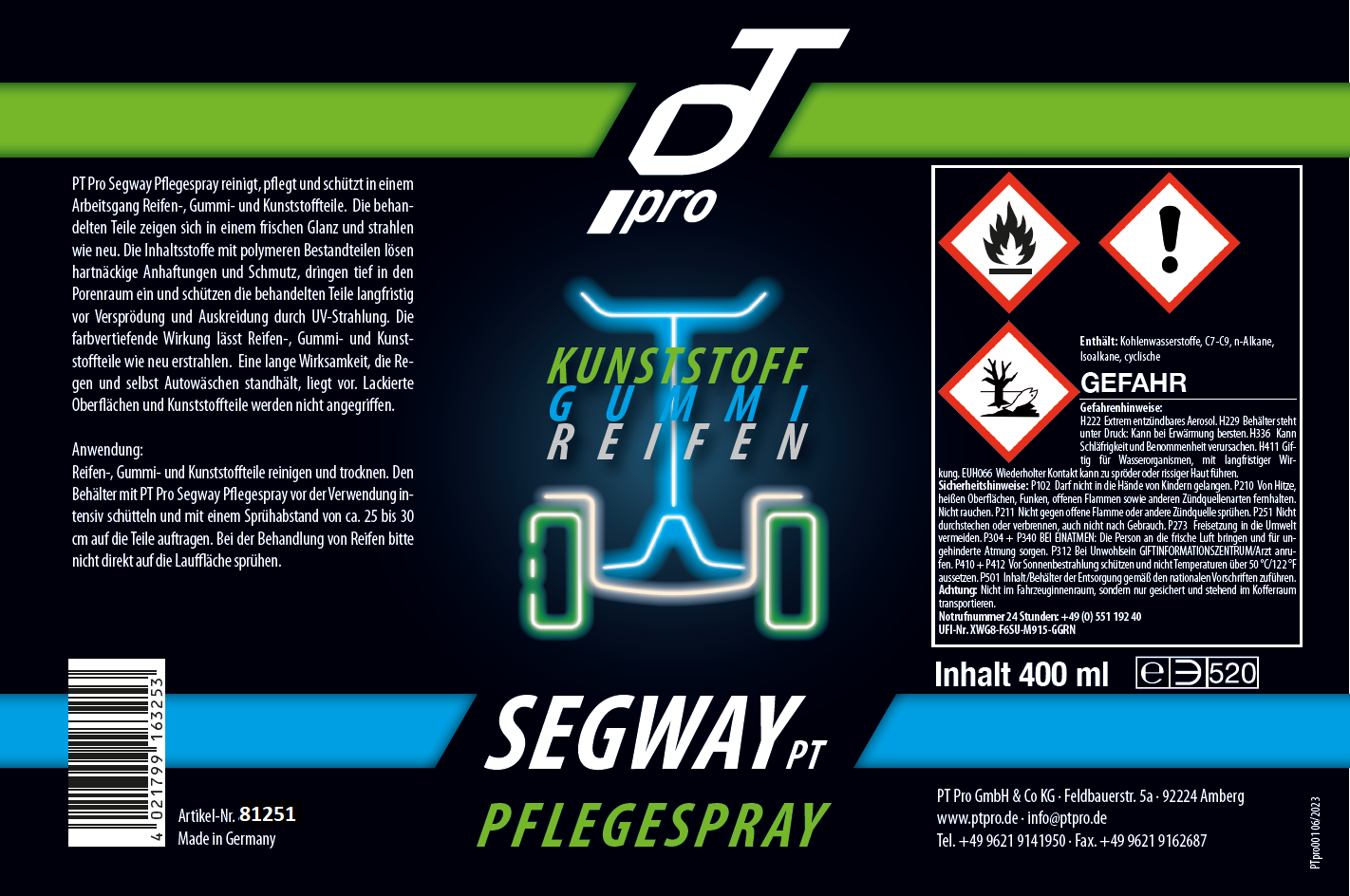 Segway PT - Kunstoff, Gummi, Reifen Reiniger