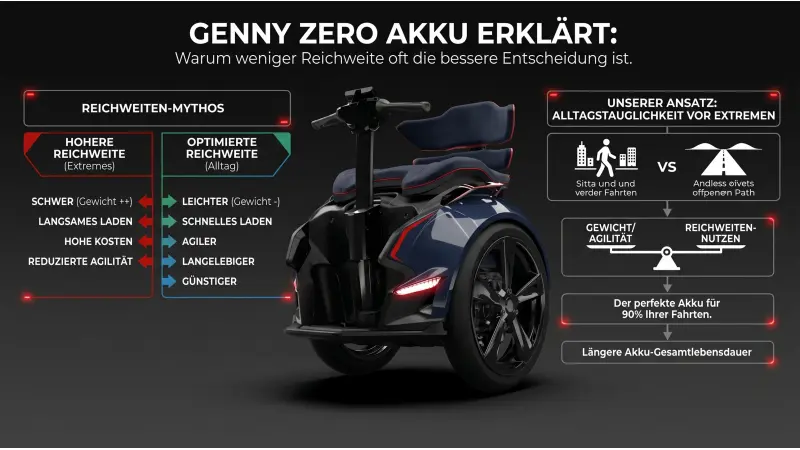 Genny Zero Akku erklärt: Warum weniger Reichweite oft die bessere Entscheidung ist - Genny Zero: Akku-Konzept &amp; Reichweite erklärt | PT Pro®