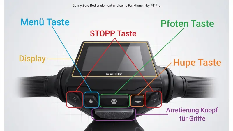 Das Bedienteil und Display der Genny Zero – einfach erklärt - Genny Zero Bedienung: Tasten &amp; Display | PT Pro®