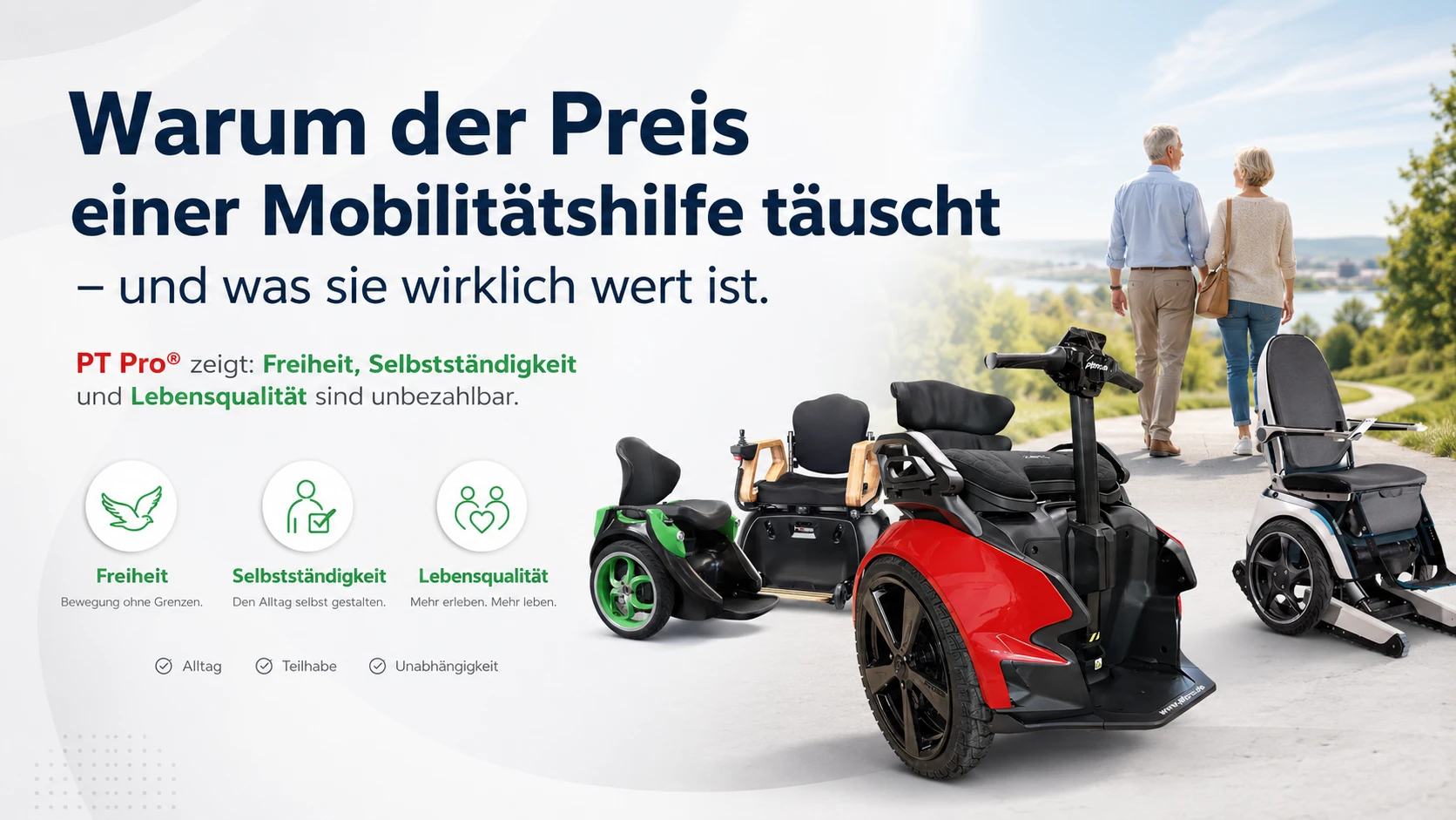 Mobilitätshilfe Preis vs. Wert – moderne Mobilitätslösungen bei PT Pro®