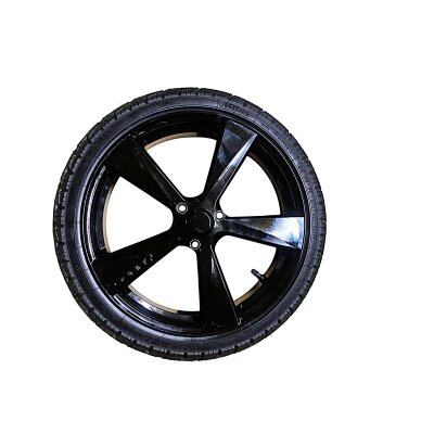 Right Wheel Complete Rim and Tire Pre-Mounted Black for Genny Zero
