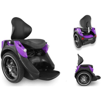 Omeo Balance-Rollstuhl violett mit Active Seat Control – selbstbalancierende Mobilität
