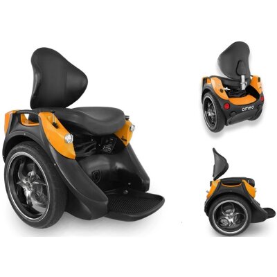 Omeo Balance-Rollstuhl orange mit Active Seat Control – selbstbalancierende Mobilität