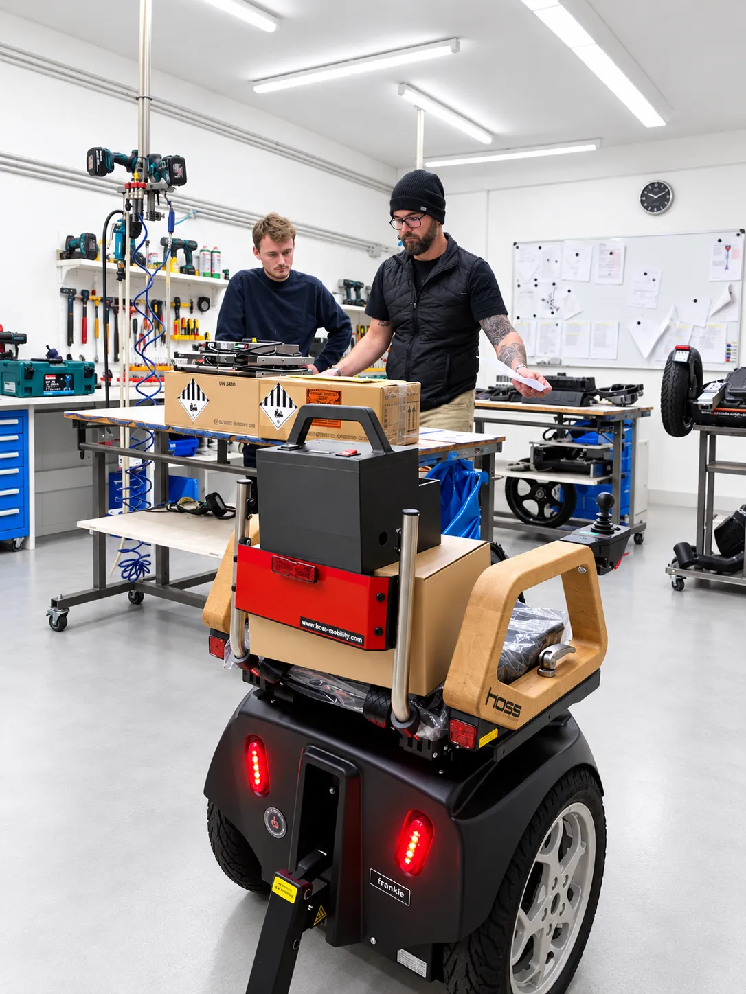 Hoss R1 und Schulungsteilnehmer während der technischen Einweisung bei PT Pro in Amberg